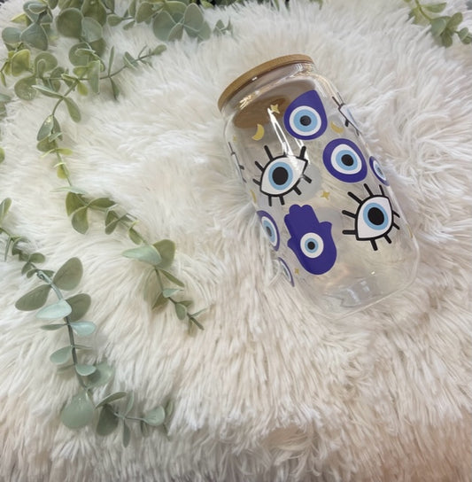 EVIL EYE GLASS LIBBY CUP